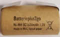 Batterieplus2go Sub- C 1600 mAh